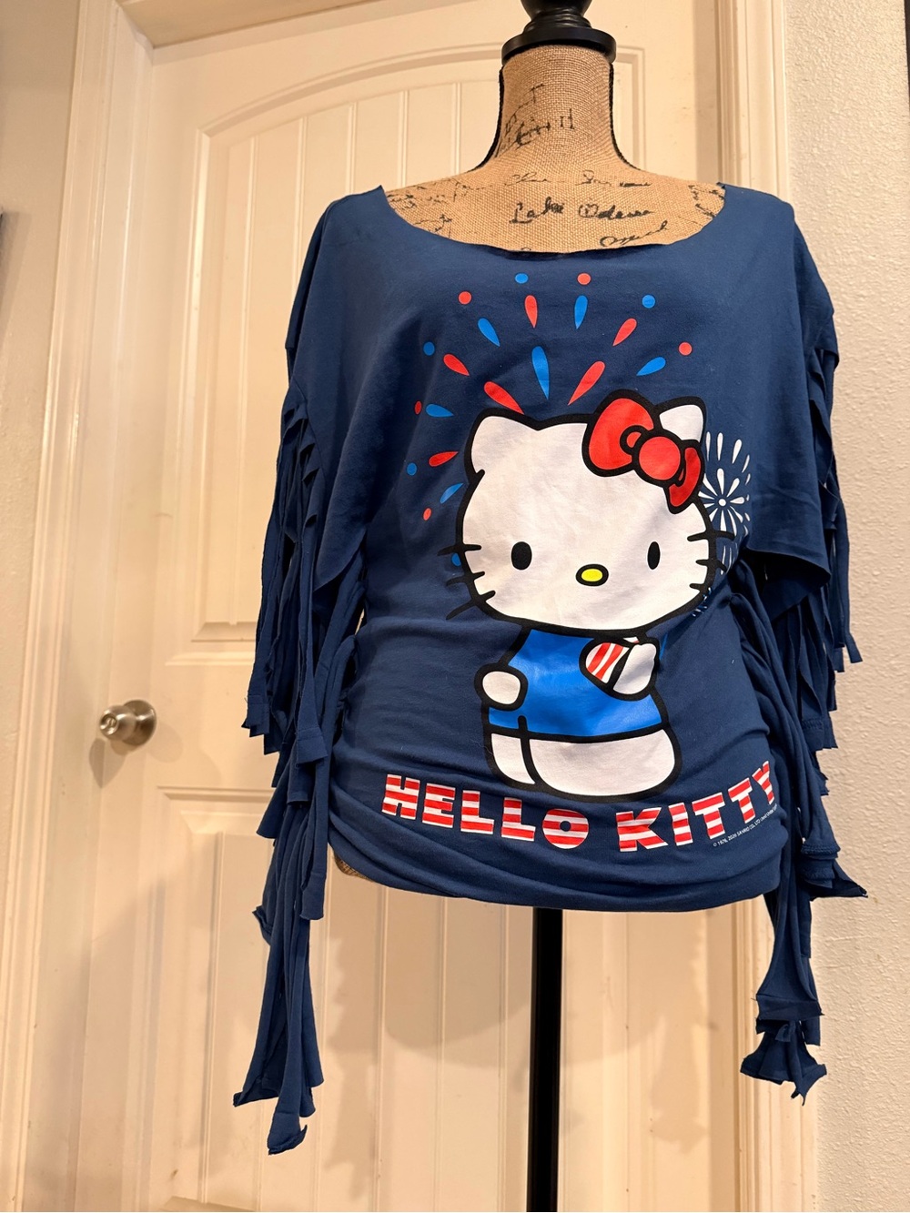Hello Kitty Reworked Fringe Tee – Medium / Roomier Bust